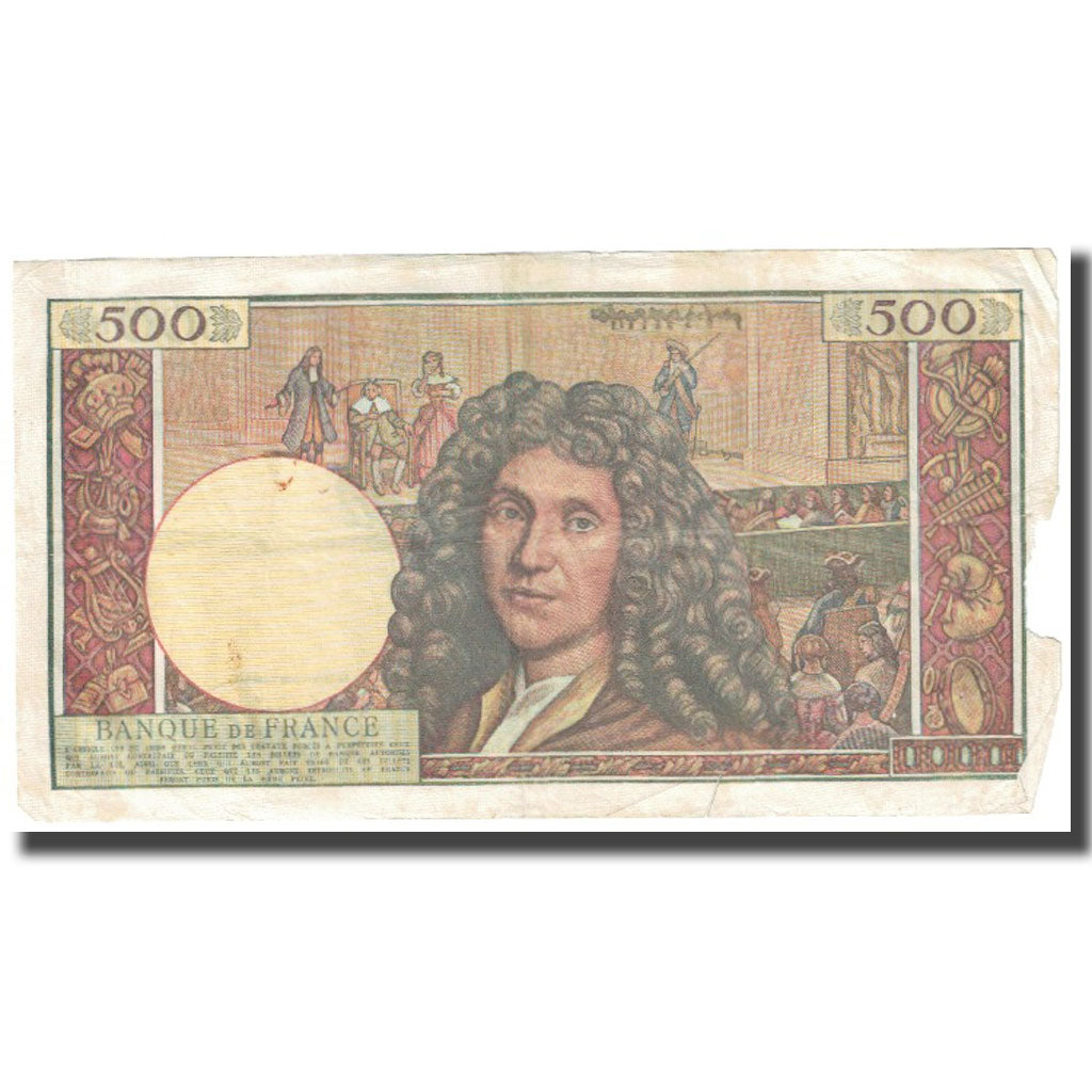 France, 500 Nouveaux Francs, Molière, 1959, 1959-07-02, VF(20-25)