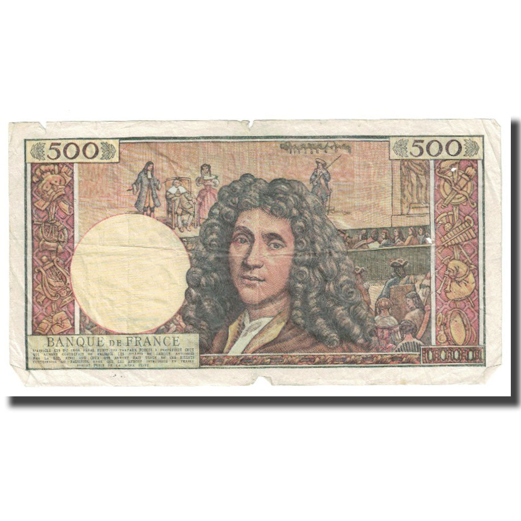 France, 500 Nouveaux Francs, Molière, 1959, 1959-07-02, VF(20-25)