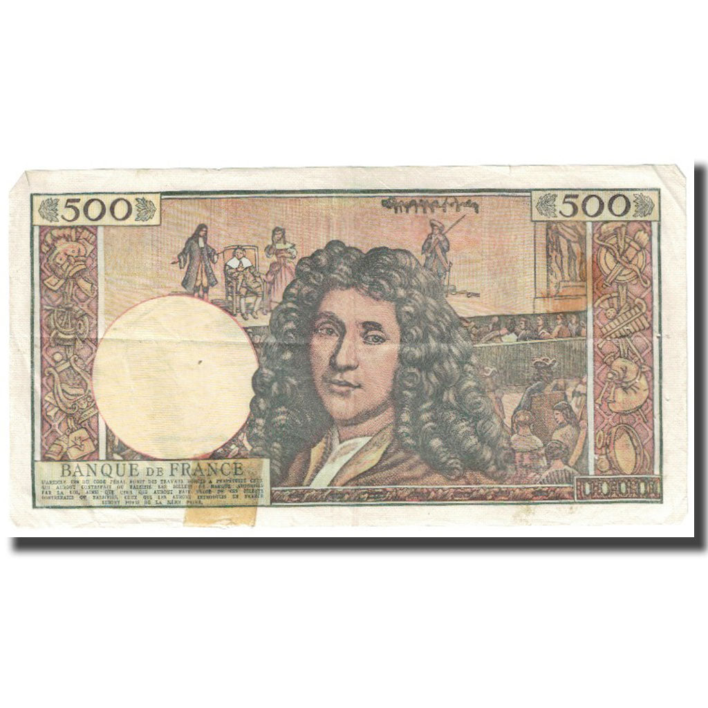 Frankrijk, 500 Nouveaux Francs, Molière, 1966, 1966-01-06, TTB, Fayette:60.1