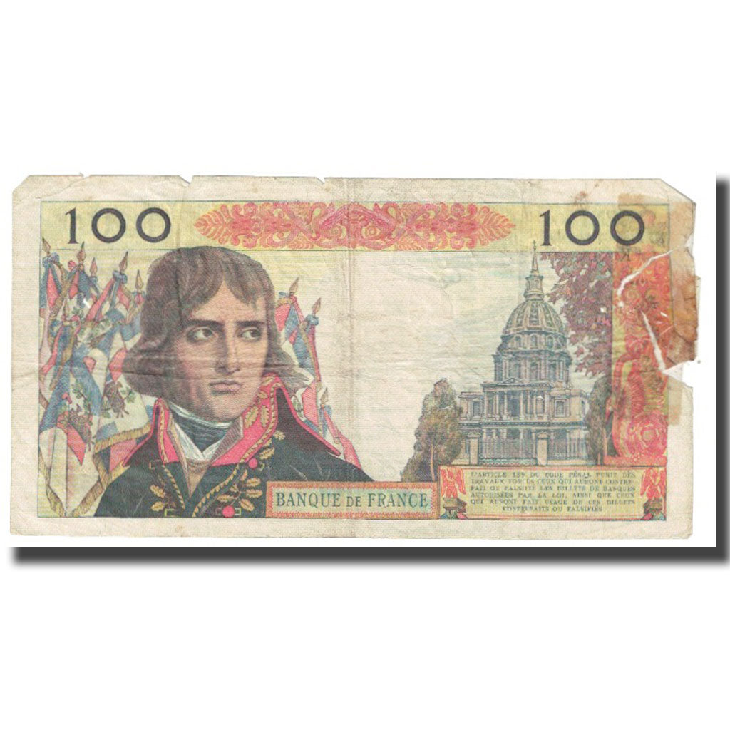 França, 100 Nouveaux Francs, Bonaparte, 1959, 1959-09-03, VF(20-25)