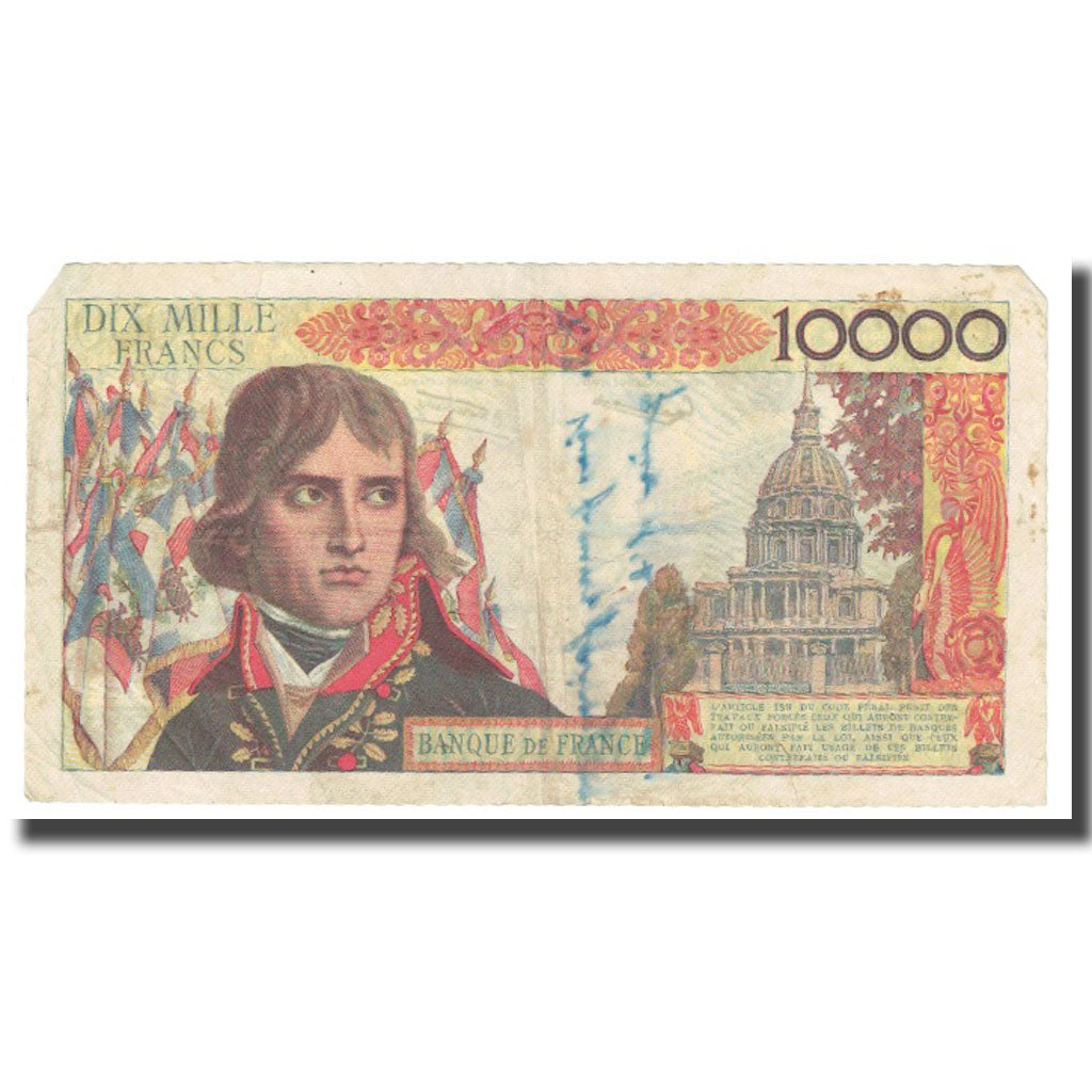 France, 10,000 Francs, Bonaparte, 1957, 1957-06-06, VF(20-25), Fayette:51.8