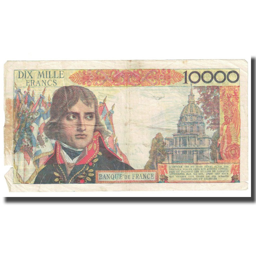 France, 10,000 Francs, Bonaparte, 1957, 1957-11-07, VF(20-25), Fayette:51.10