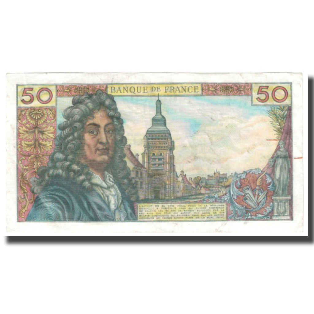 France, 50 Francs, Racine, 1974, 1974-10-03, EF(40-45), Fayette:64.27, KM:148d