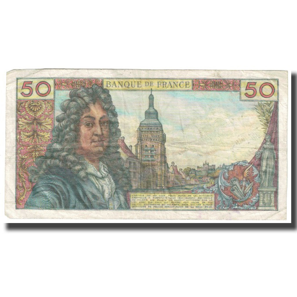 Francja, 50 Francs, Racine, 1973, 1973-11-08, EF(40-45), Fayette:64.27, KM:148d