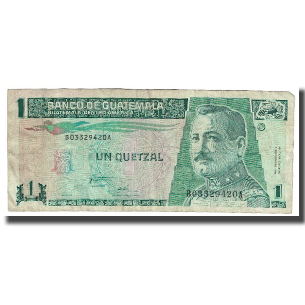 Biljet, Guatemala, 1 Quetzal, 1995, 1995-09-06, KM:66, TB