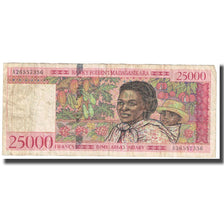 Banknote, Madagascar, 25,000 Francs = 5000 Ariary, KM:82, VF(20-25)