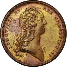 France, Medal, Louis XV, Politics, Society, War, 1726, Duvivier, AU(55-58)