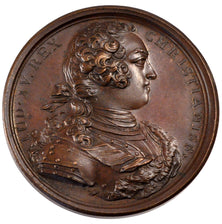 FRANCE, Politics, Society, War, Louis XV, Medal, 1734, AU(55-58), Bronze, 41,...