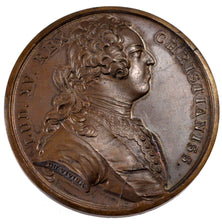FRANCE, Politics, Society, War, Louis XV, Medal, 1738, AU(50-53), Duvivier,...