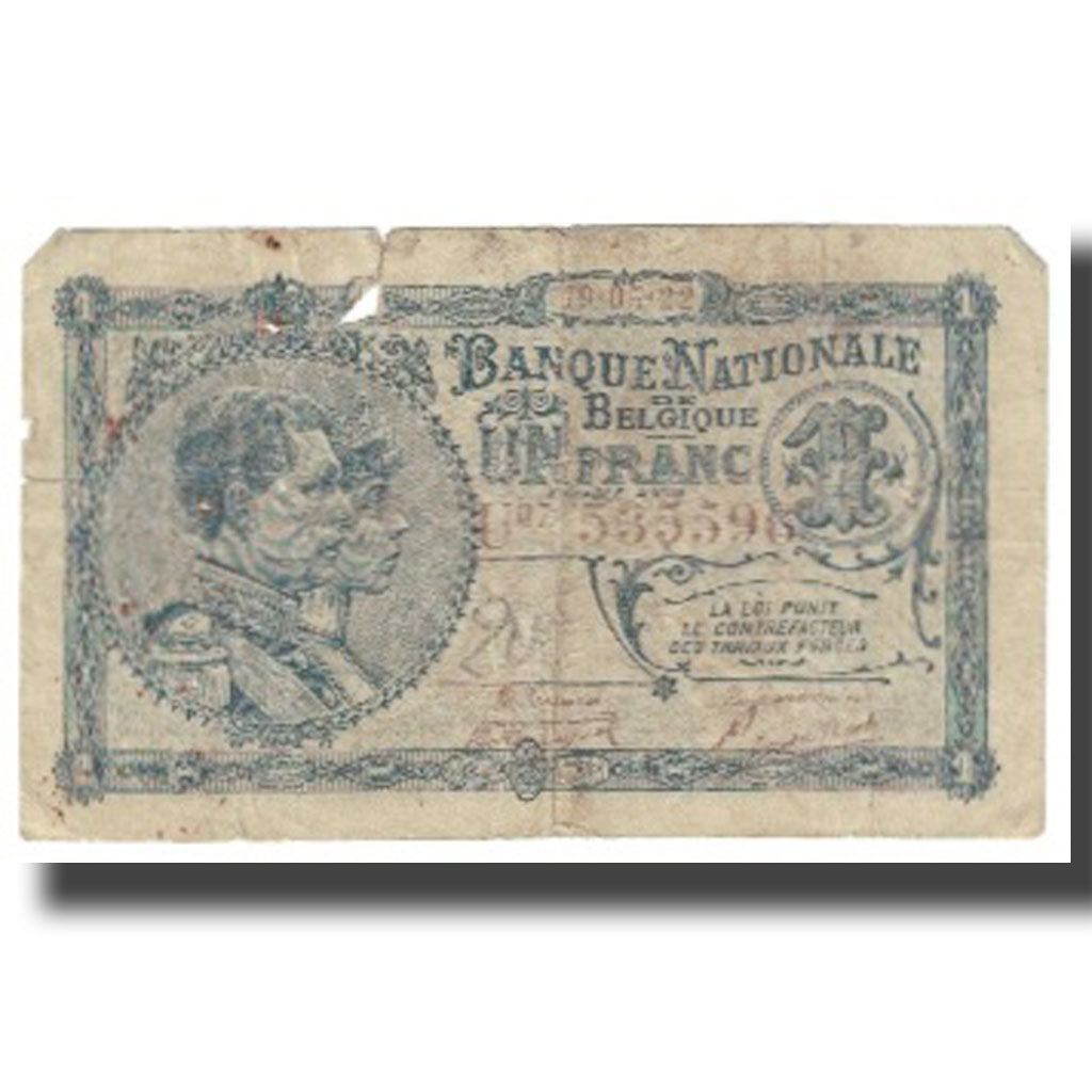 Billet, Belgique, 5 Francs, 1922, 1922-05-19, KM:93, TB