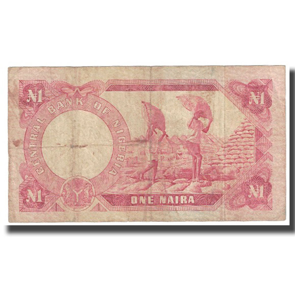Banknote, Nigeria, 1 Naira, KM:15b, VF(20-25)
