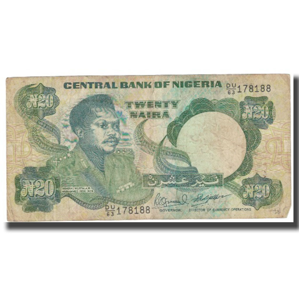 Banknote, Nigeria, 20 Naira, KM:26b, VF(20-25)