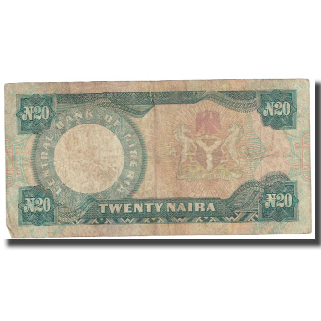 Banknote, Nigeria, 20 Naira, KM:26b, VF(20-25)