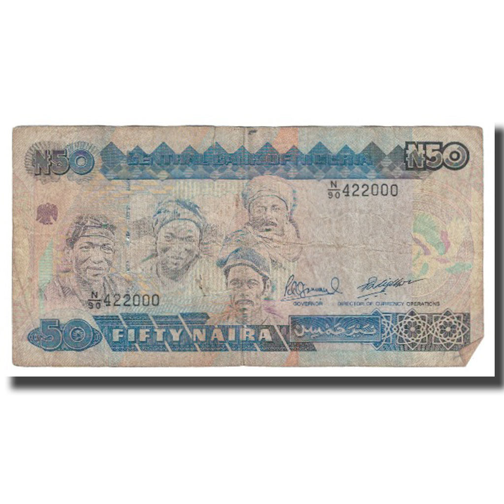Banknote, Nigeria, 50 Naira, KM:27b, VF(20-25)