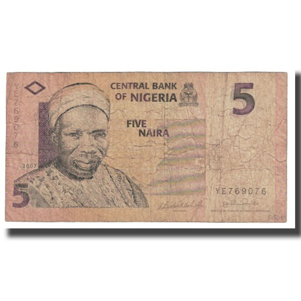Billete, 5 Naira, Nigeria, KM:32a, BC