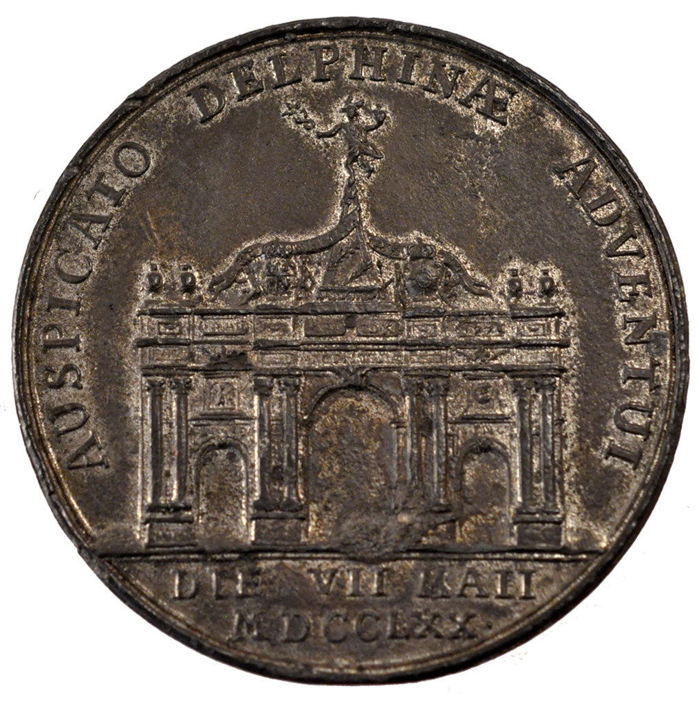 FRANCE, Politics, Society, War, Louis XVI, Medal, 1770, AU(50-53), Tin, 52,...