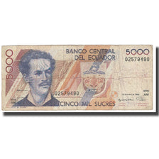 Banknote, Ecuador, 5000 Sucres, 1996, 1996-01-13, KM:128b, VF(20-25)