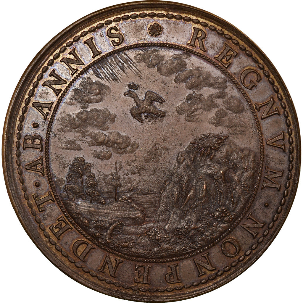 França, Medal, Louis XIV, Anne d'Autriche, Premier lit de Justice, AU(55-58)