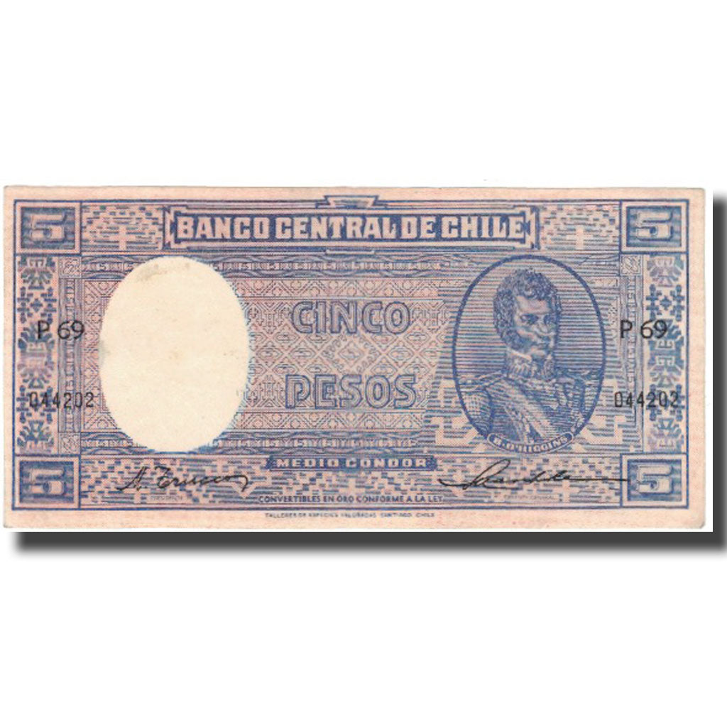 Banconote, Cile, 5 Pesos = 1/2 Condor, KM:119, BB