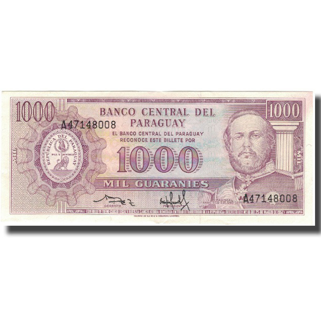 Billete, 1000 Guaranies, Paraguay, KM:207, EBC