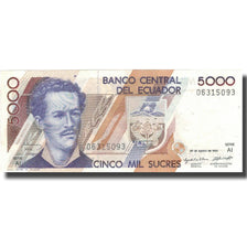 Banknote, Ecuador, 5000 Sucres, 1993, 1993-08-20, KM:128a, UNC(65-70)