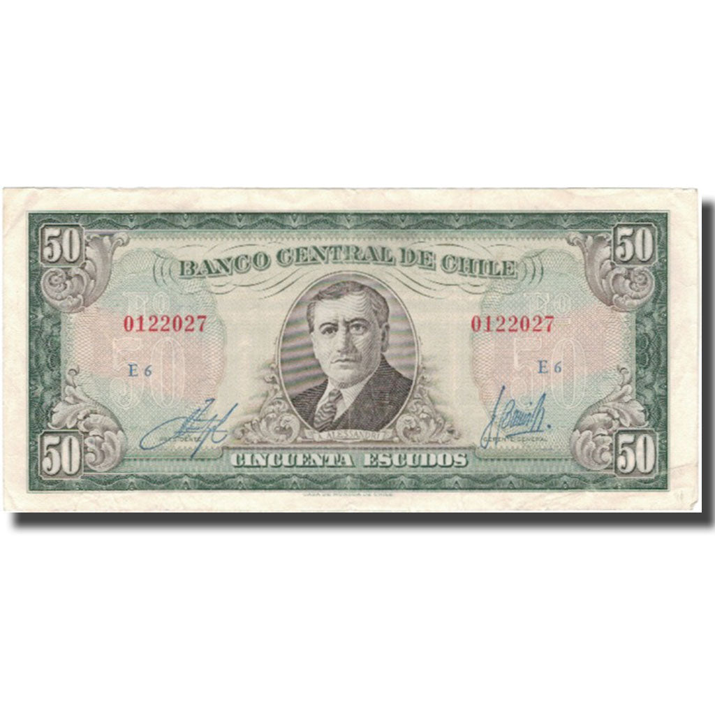 Billete, 50 Escudos, Chile, KM:140s, MBC