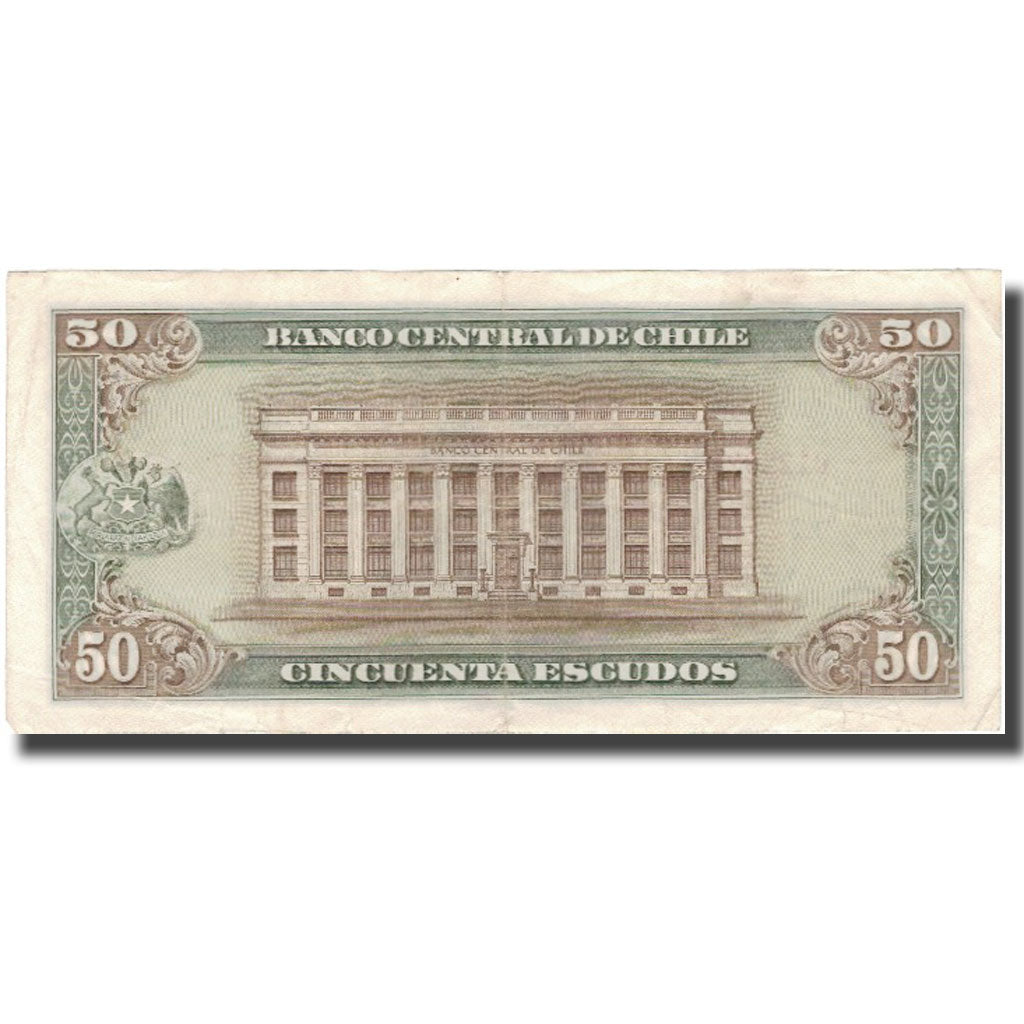 Billete, 50 Escudos, Chile, KM:140s, MBC