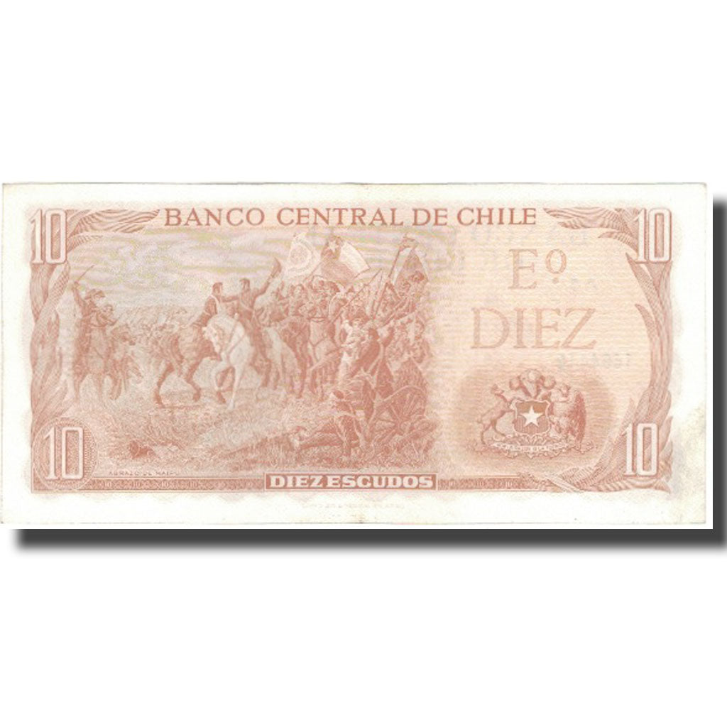 Banknot, Chile, 10 Escudos, KM:143, AU(55-58)