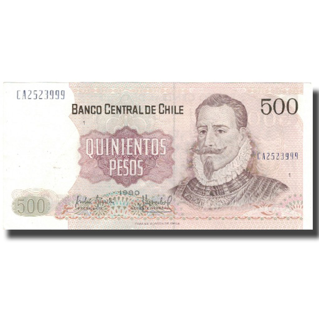 Geldschein, Chile, 500 Pesos, 1990, KM:153b, VZ