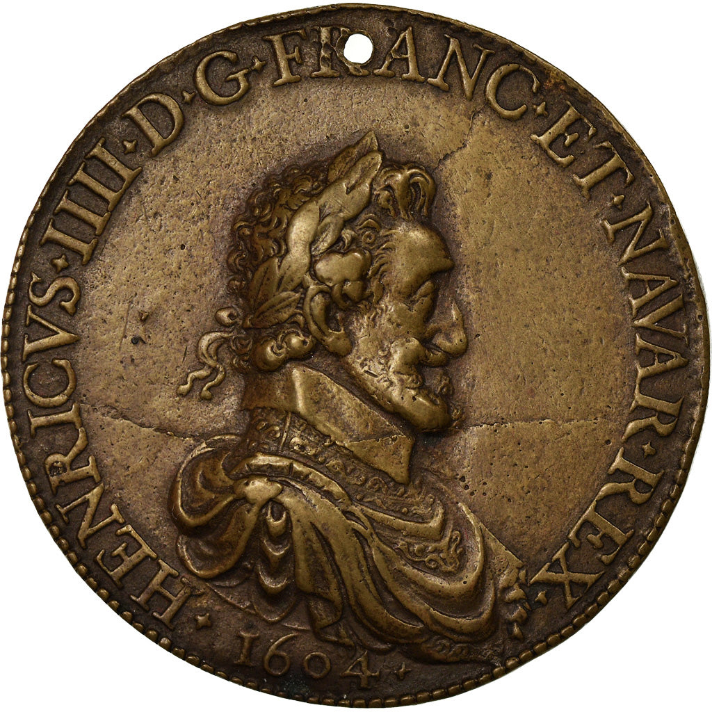 France, Médaille, Henri IV et Marie de Médicis, 1604, TTB+, Cuivre