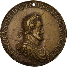 Francja, Medal, Henri IV et Marie de Médicis, 1604, AU(50-53), Miedź