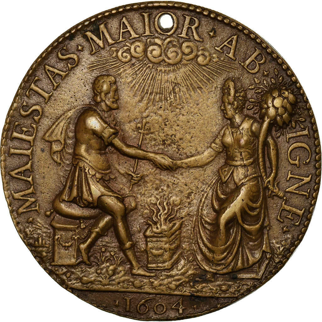 France, Médaille, Henri IV et Marie de Médicis, 1604, TTB+, Cuivre
