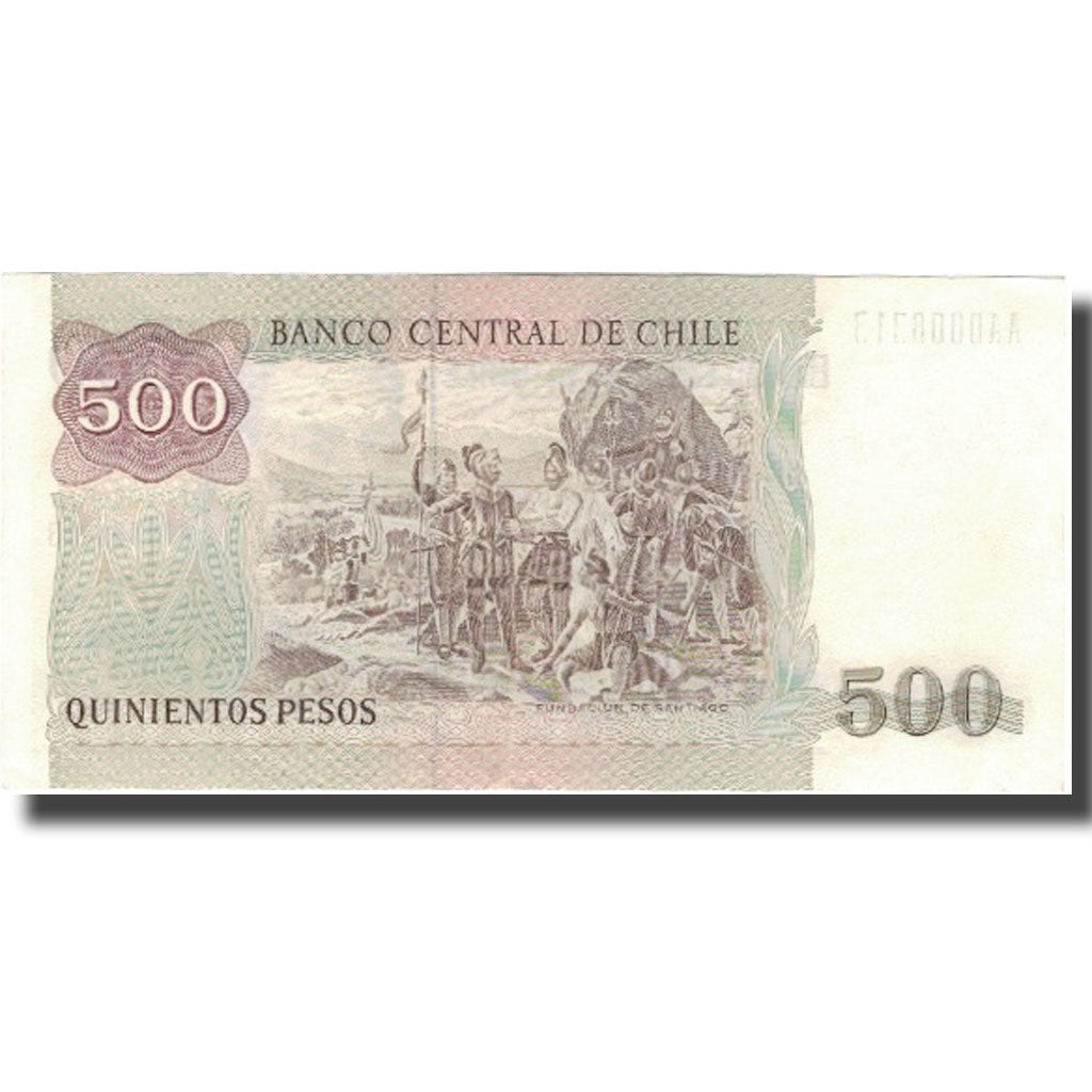 Billete, 500 Pesos, 1991, Chile, KM:153d, EBC