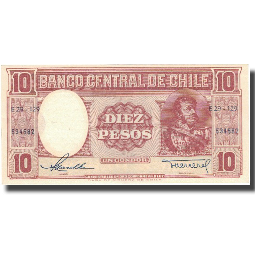 Geldschein, Chile, 10 Pesos = 1 Condor, KM:120, VZ