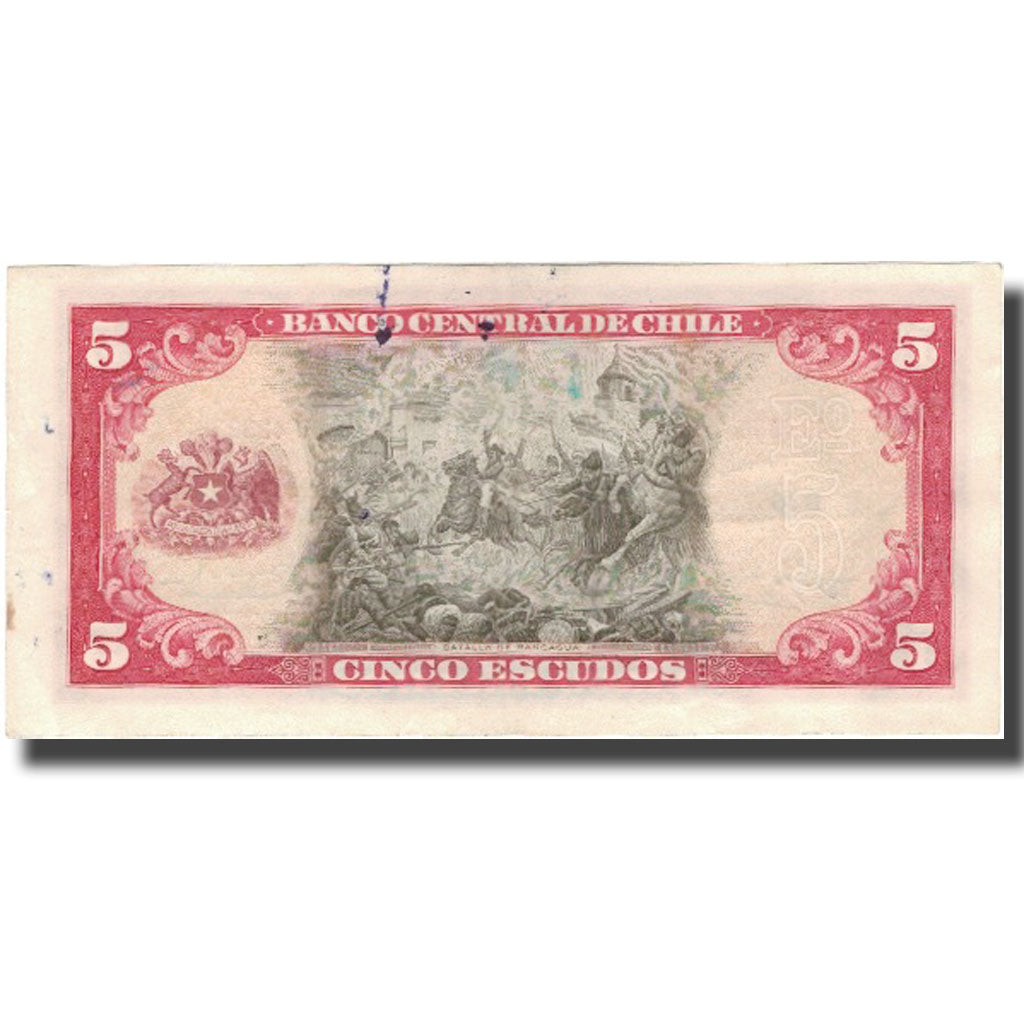 Geldschein, Chile, 5 Escudos, KM:138, VZ