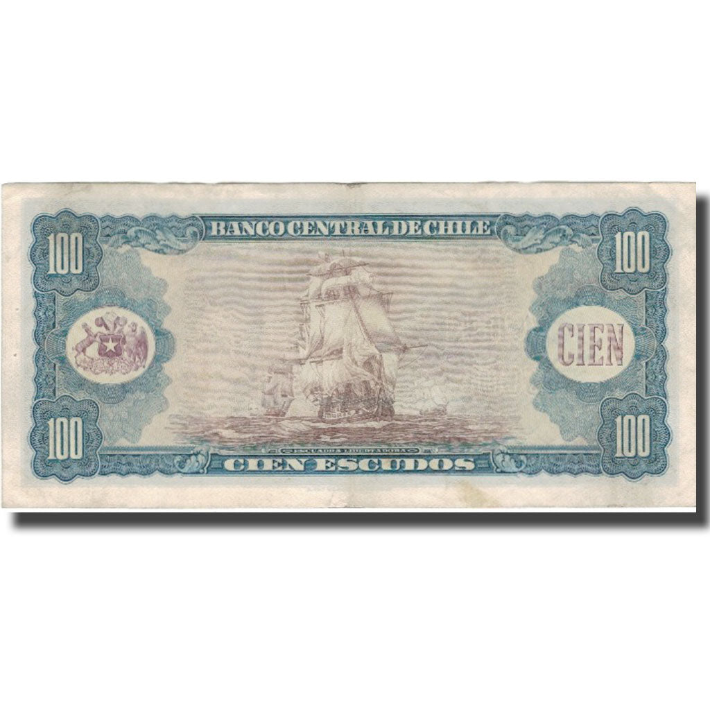 Banconote, Cile, 100 Escudos, 1964, KM:141a, MB