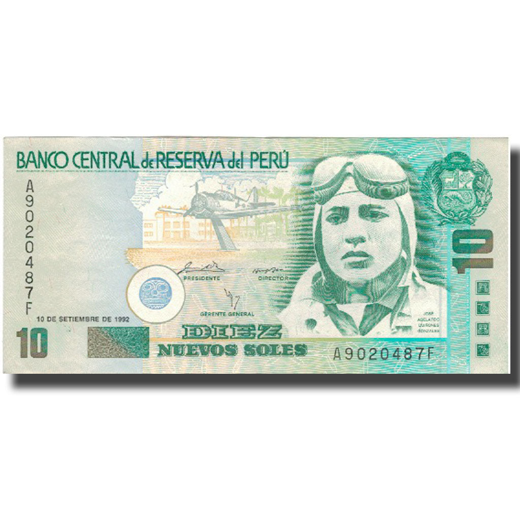 Billete, 10 Nuevos Soles, 1992, Perú, 1992-09-10, KM:151a, MBC