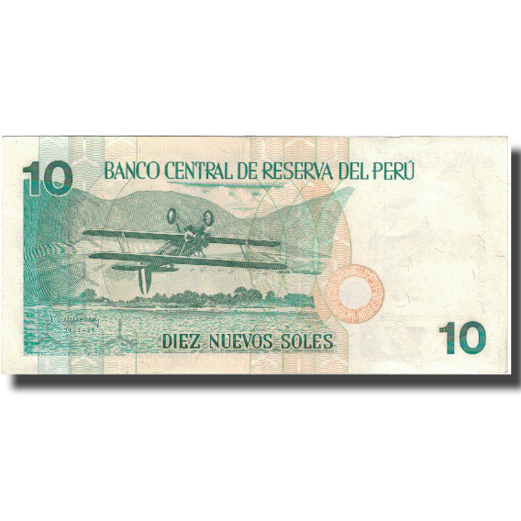 Billete, 10 Nuevos Soles, 1992, Perú, 1992-09-10, KM:151a, MBC