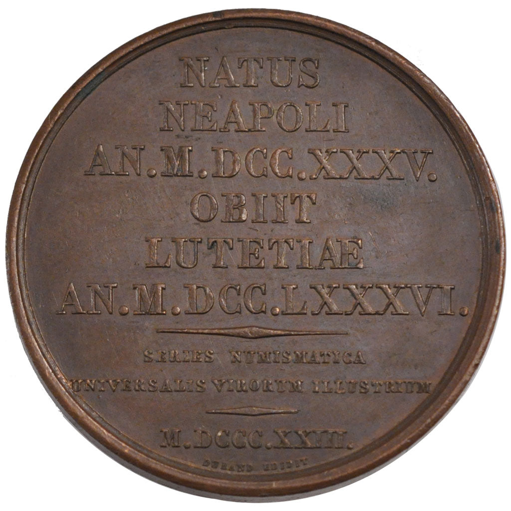 FRANCE, Arts & Culture, Louis XVIII, Medal, 1823, AU(50-53), Bronze, 41, 40.60