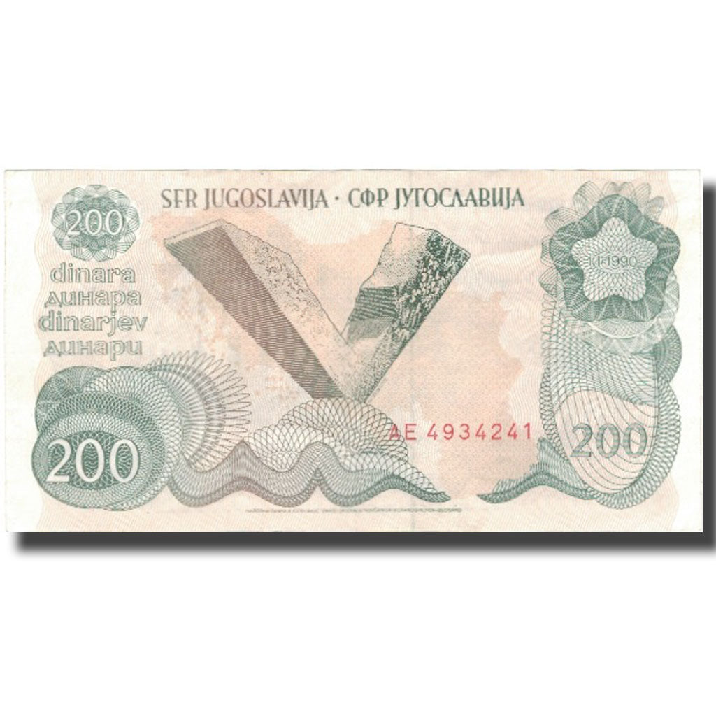 Geldschein, Jugoslawien, 200 Dinara, KM:102a, VZ