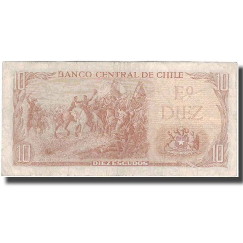 Biljet, Chili, 10 Escudos, KM:143, TTB