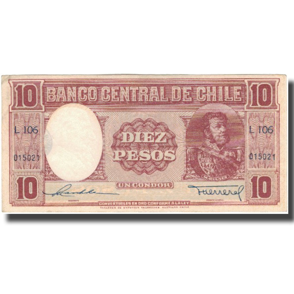 Banconote, Cile, 10 Pesos = 1 Condor, KM:120, BB