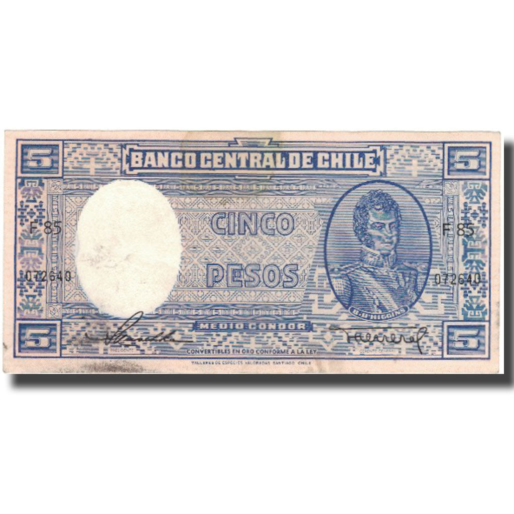 Billet, Chile, 5 Pesos = 1/2 Condor, KM:119, TB
