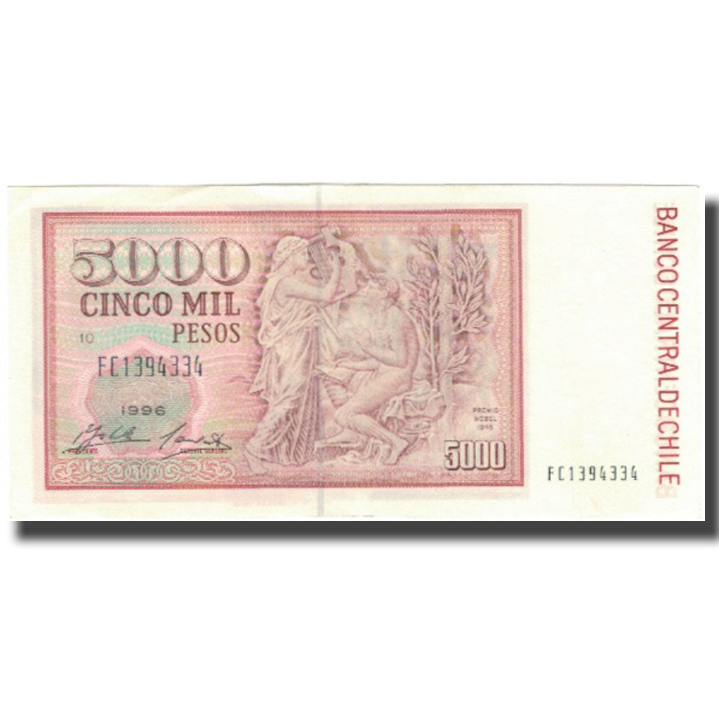 Billete, 5000 Pesos, 1996, Chile, KM:155e, EBC