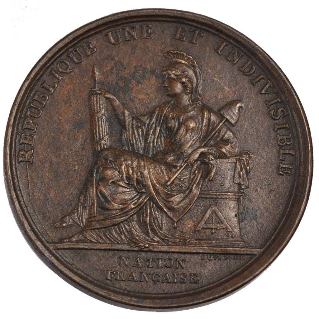 FRANCE, Politics, Society, War, National Convention, Medal, 1793, AU(50-53),...