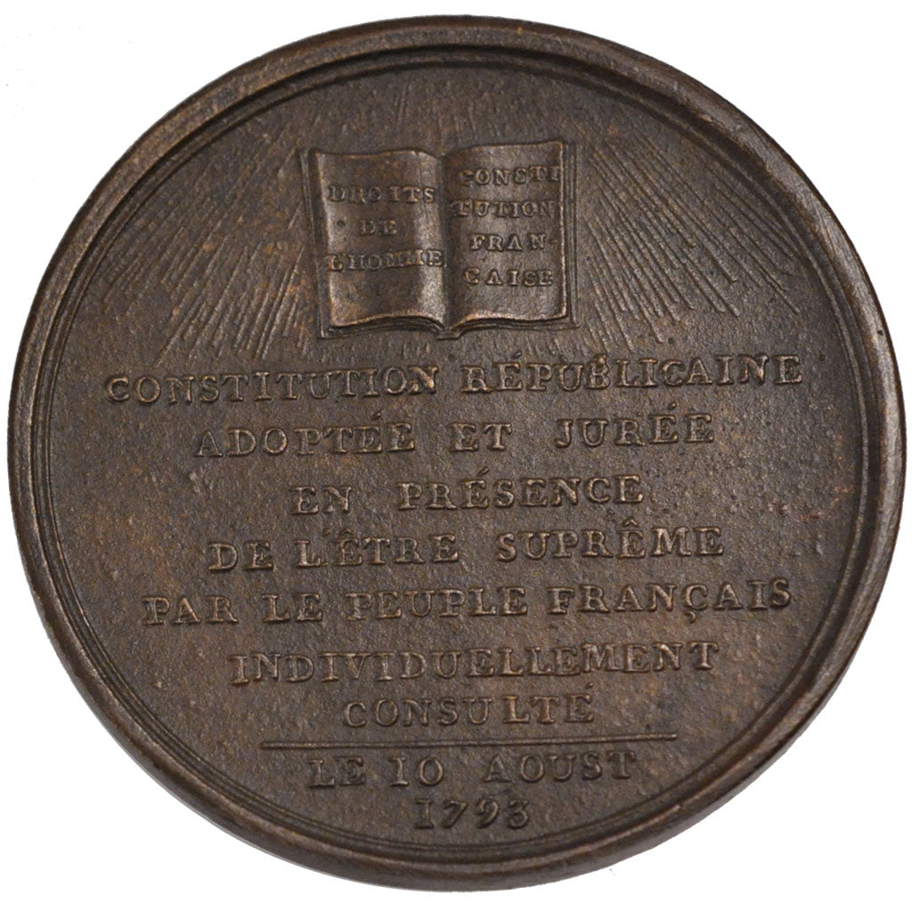 FRANCE, Politics, Society, War, National Convention, Medal, 1793, AU(50-53),...