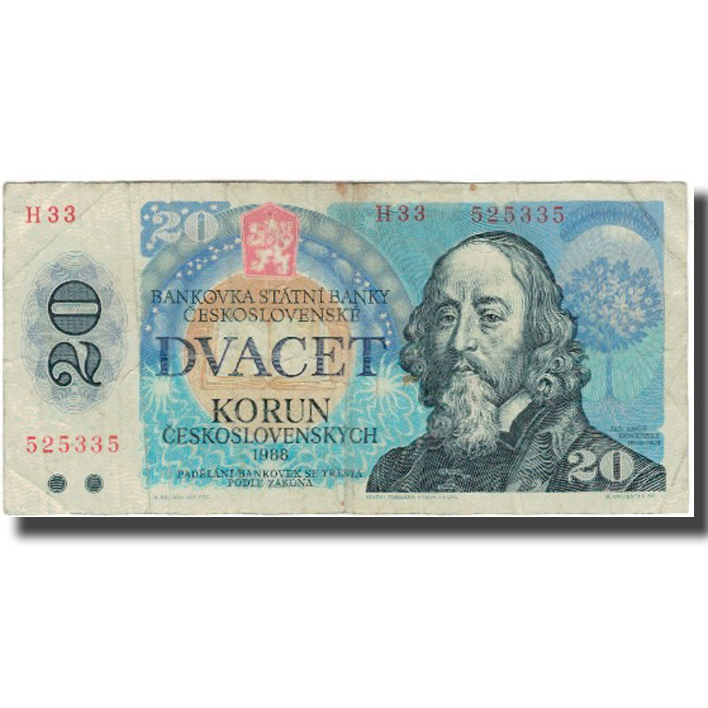 Banconote, Cecoslovacchia, 20 Korun, 1988, KM:95, D