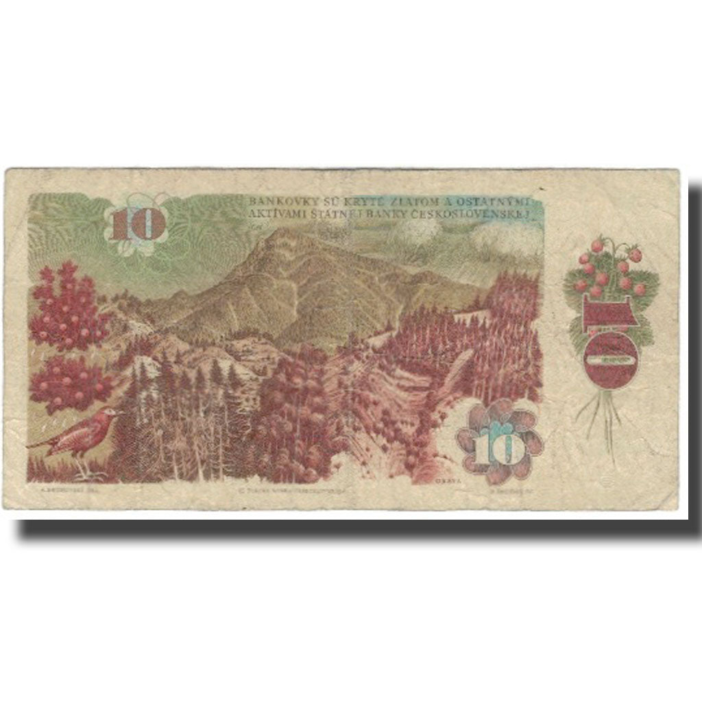 Billete, 10 Korun, 1986, Checoslovaquia, KM:94, MC