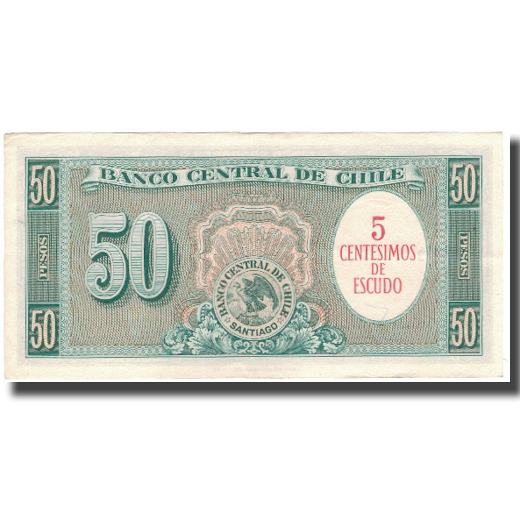 Banconote, Cile, 5 Centesimos on 50 Pesos, KM:126a, SPL-