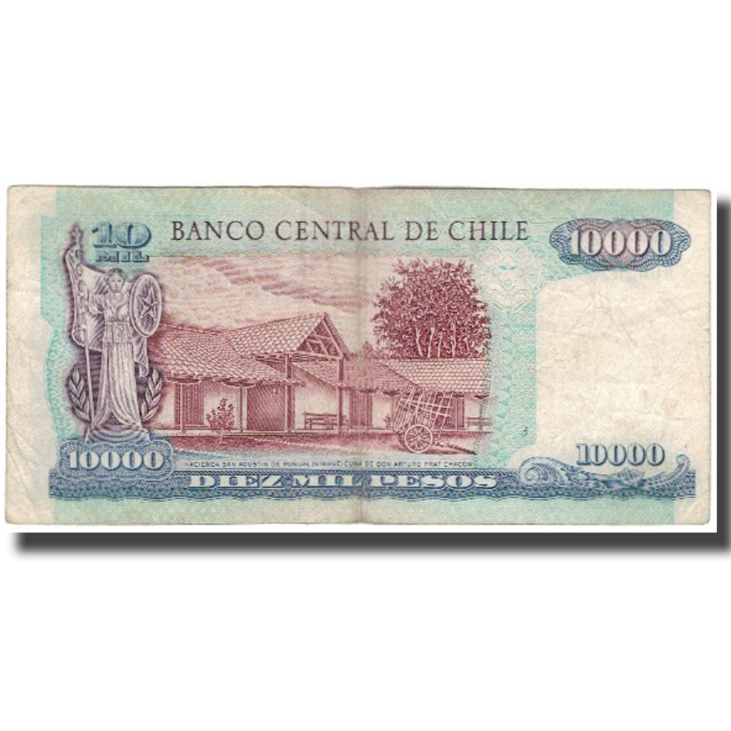 Billete, 10,000 Pesos, 2001, Chile, KM:157c, BC
